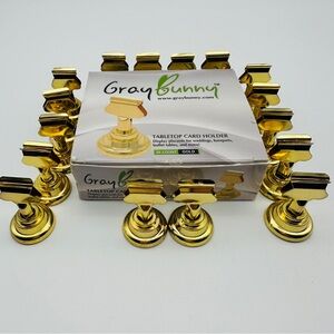 Gold Metal Tabletop Card Holders, Table Number, Place Card Holders for Wedding